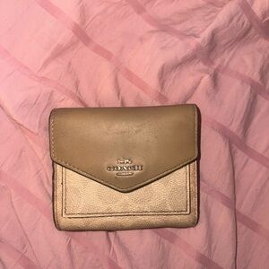Coach Beige Leather Women's Wallet